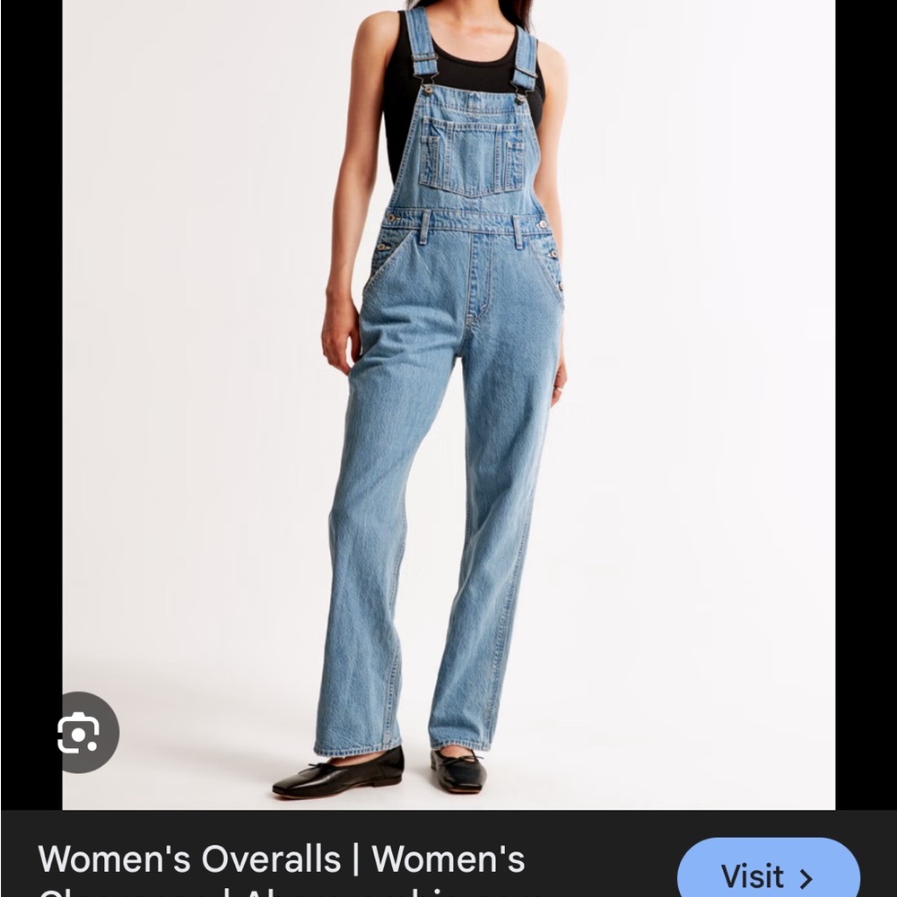 Abercrombie & Fitch Light Blue Denim Jumpsuit